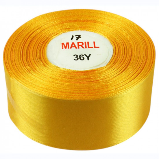 Атласна стрічка 4см (±5мм) x 33м Помаранчевий Unison (LA4033-17)