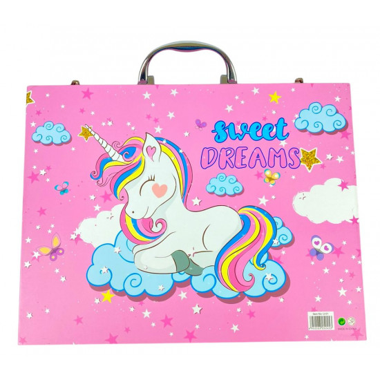 Набір для творчості 68 предметів,  Рожевий Єдиноріг (13548)