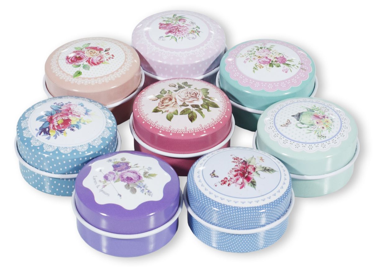 Подарункова коробка MT-009-1, металева, кругла, 4.5x2.5cm (MT-009-1)