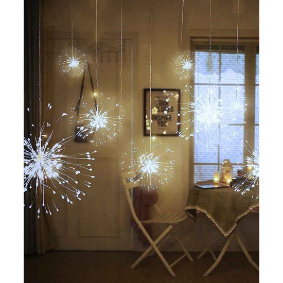 Гірлянда 500LED пучок-фейерверк 5штук, 3м*0,25м, білий (1947-03)