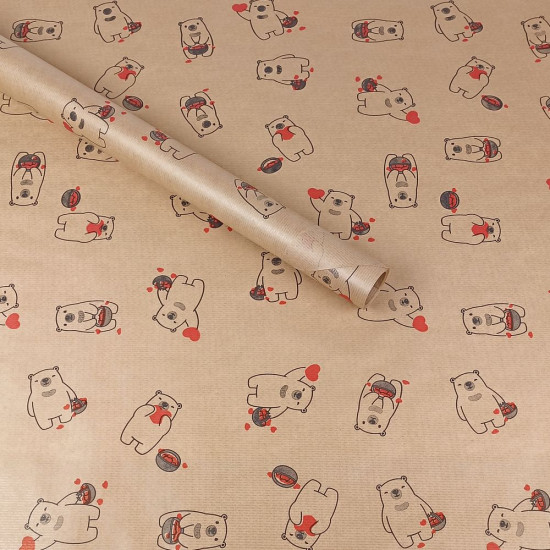 Папір пакувальний крафт-двосторонній 0,7 х 7м (Пт 868.1)