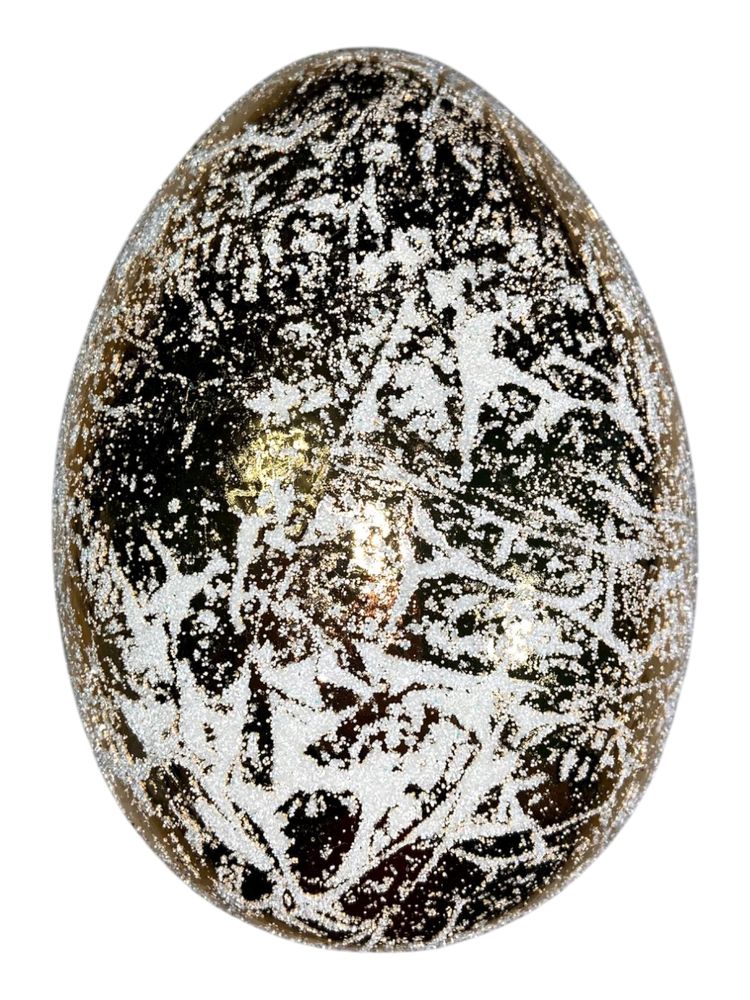 Пасхальне яйце 15 х 10см Ретро-золото (L00157)