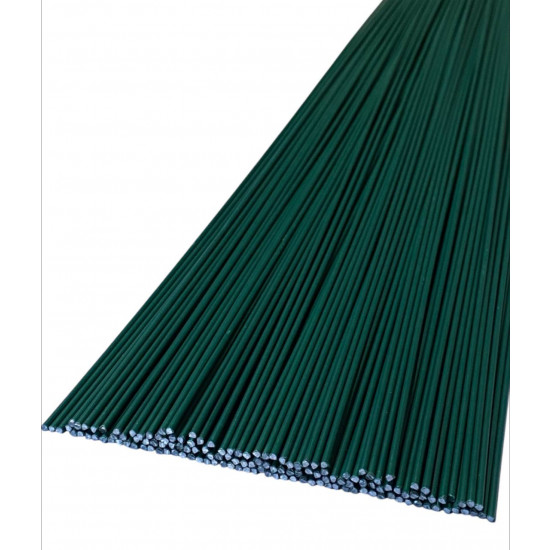 Дріт флористичний для стовбурів D=1,4мм 40см,  зелений (700г) (C08814)