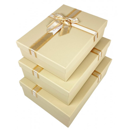 Коробка подарочная с бантиком, набор-3шт (3103T-11L)