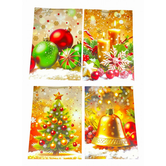 Пакет подарунковий новорічний 70 х 50 х 20 см (745XXL)