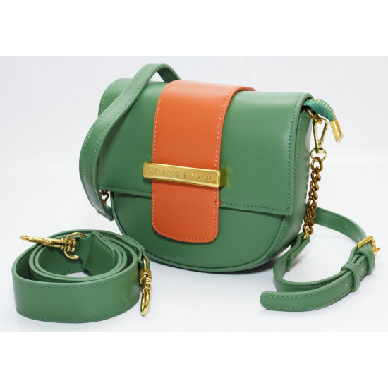 Сумка жіноча зелена 16х18,5см екошкіра (9010 green)