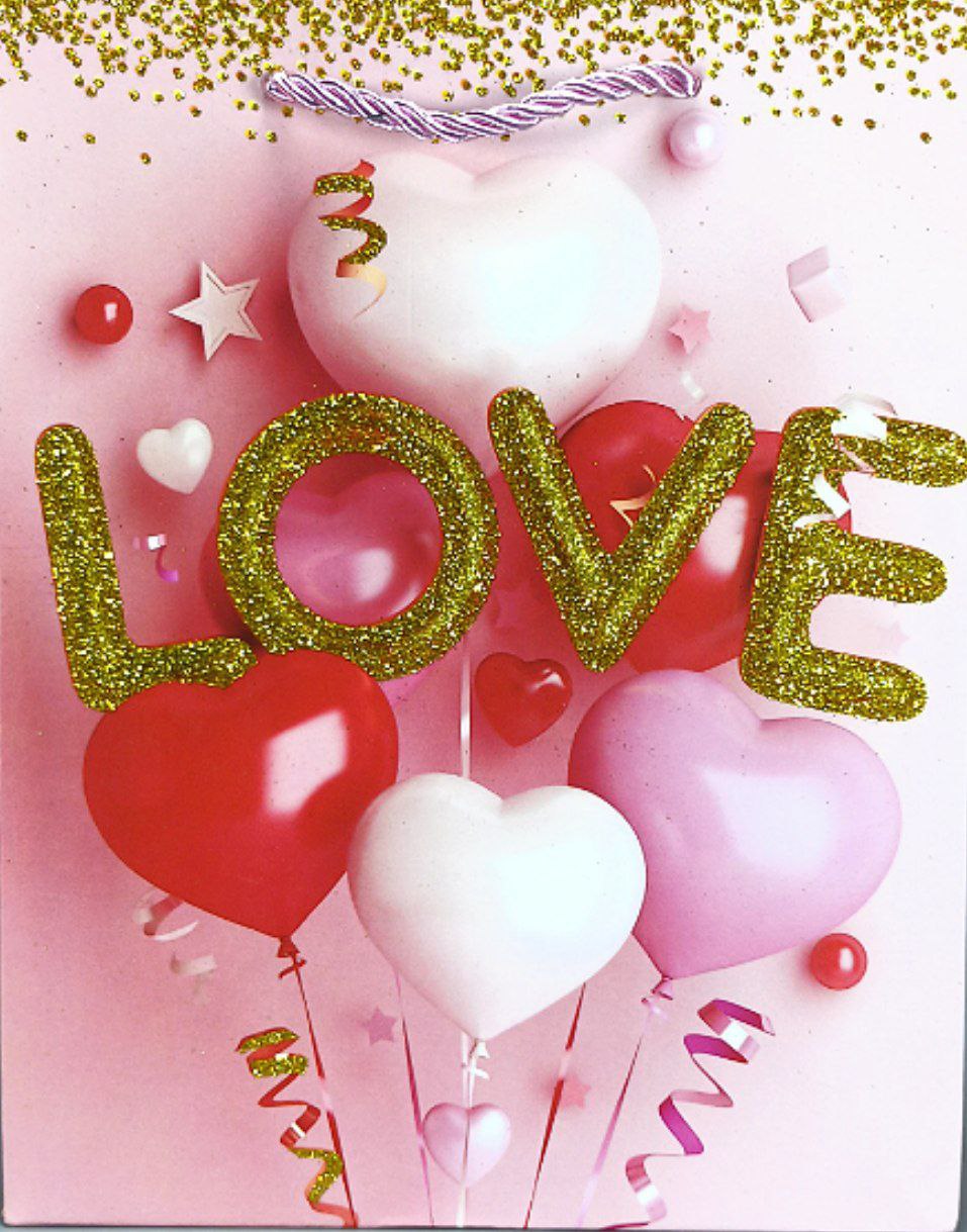 Пакет подарочный 210гр, 30 x 41,5 x 12см (12шт/уп) Розовый Unison (ML-3811-4L)