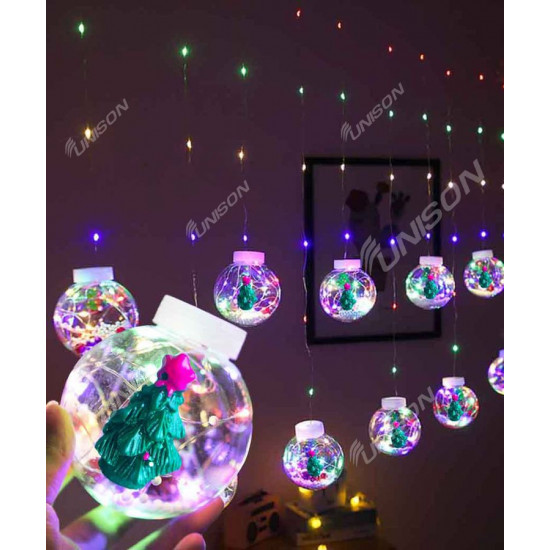 Штора кульки-роса Ялинка 10шт, 3м*0,8м, мульті (1818-01)