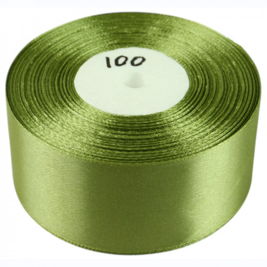 Атласна стрічка 4см (±5мм) x 33м Зелений Marill (LA4033-100)