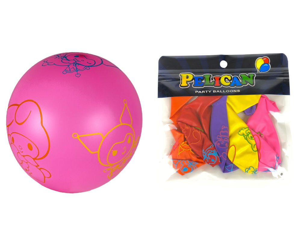 Кульки 12"(30сm) "Kuromi" разноцветные - 5шт (1205С-502)