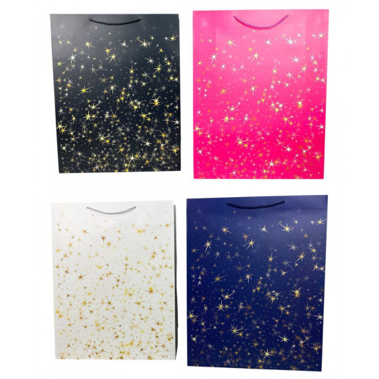 Пакет подарочный 210гр, 55 х 43 х 15см Звезды Разноцветный Unison (351XL)
