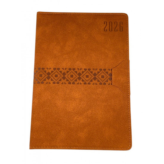Щоденик датований лінія "Орнамент" А5, 168 сторінок (105411DL brown)