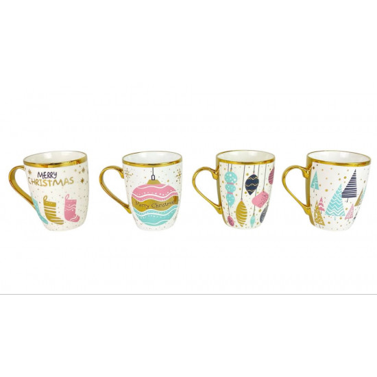Чашка 350мл Новогодний принт с золотом (CP7437(SD2002))
