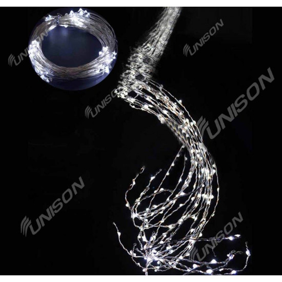 ПУЧОК-РОСА 240LED, 10 ліній по 2,4м, білий (з мерехтінням) (1921-030)