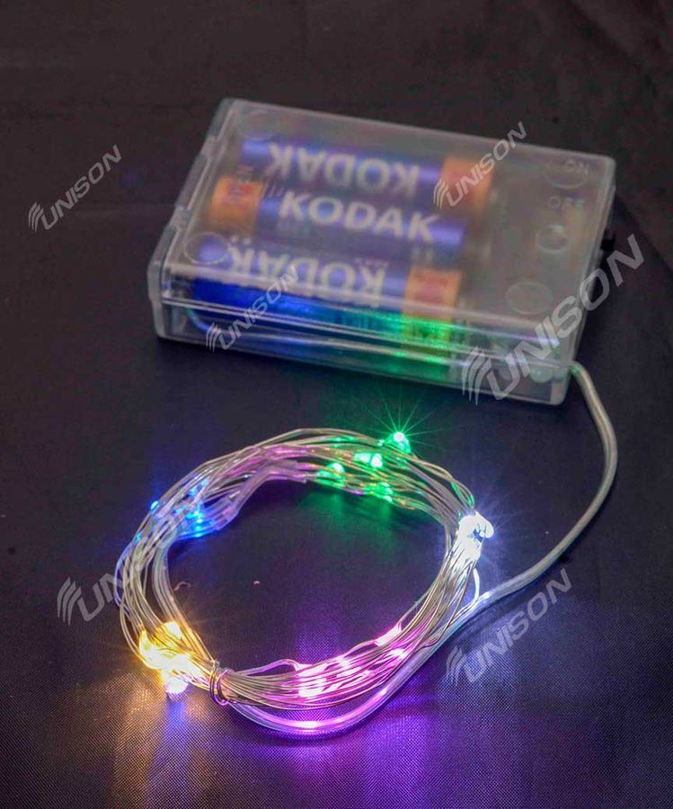 Роса на батарейках 30 LED, 3м, мульті (1276-01)  (250) (1976-01)