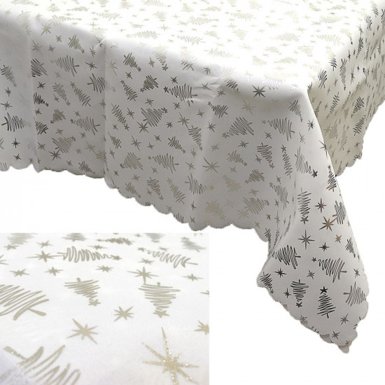 Скатертина новорічна "Ялинки" 150 х 180см (6220-192)