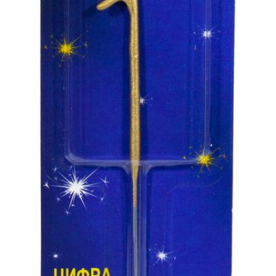 Свічка цифра бенгальська Pelican, "1" ЗОЛОТО Золотий Pelican (860011)