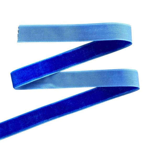 Оксамитова стрічка  1,5 см х 50 ярдів Синій Marill (D00815- С  33)