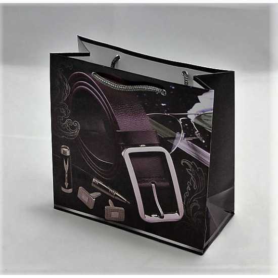 Пакет подарунковий чоловіча серія 130гр, 16 х 16 х 8см (12шт/уп) Unison (PVM161608M)