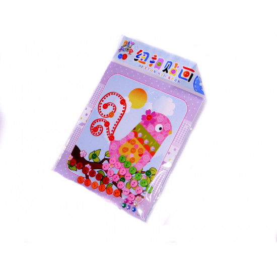 Набір NK-01-12 творчості, аплікація з гудзиками 22х19.3см. 12 дизайнів (NK)