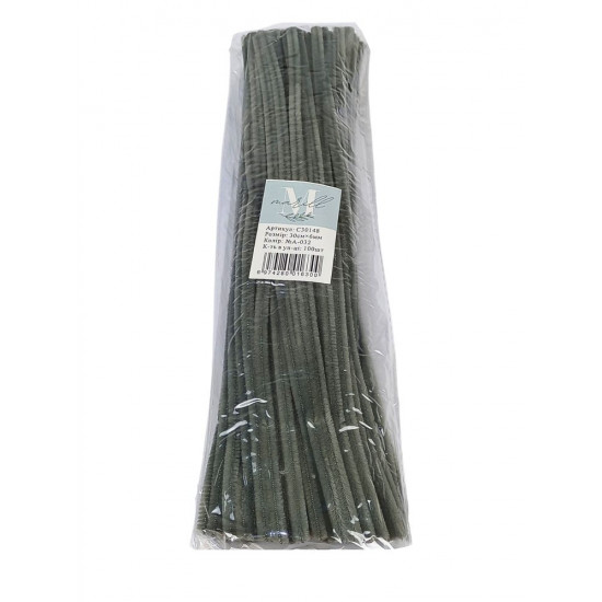 Синельний дріт, 300 х 6мм, темно сірий, 100 шт (C30148 dark gray-A-032)