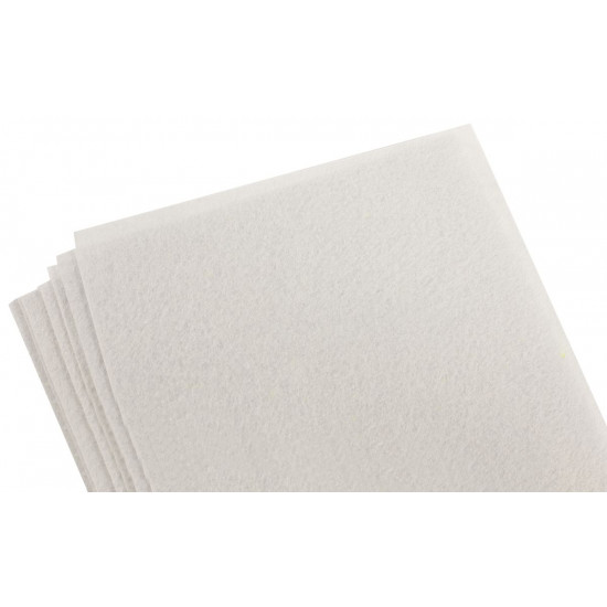 Фетр 20 х 30см, 1,2мм, 10 аркушів, білий Білий Unison (170HQ-027)