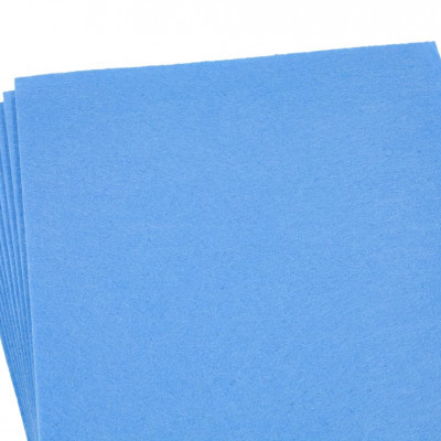Фетр 20 х 30см, 1,2мм, 10 аркушів, темно-блакитний Блакитний Unison (170HQ-019)