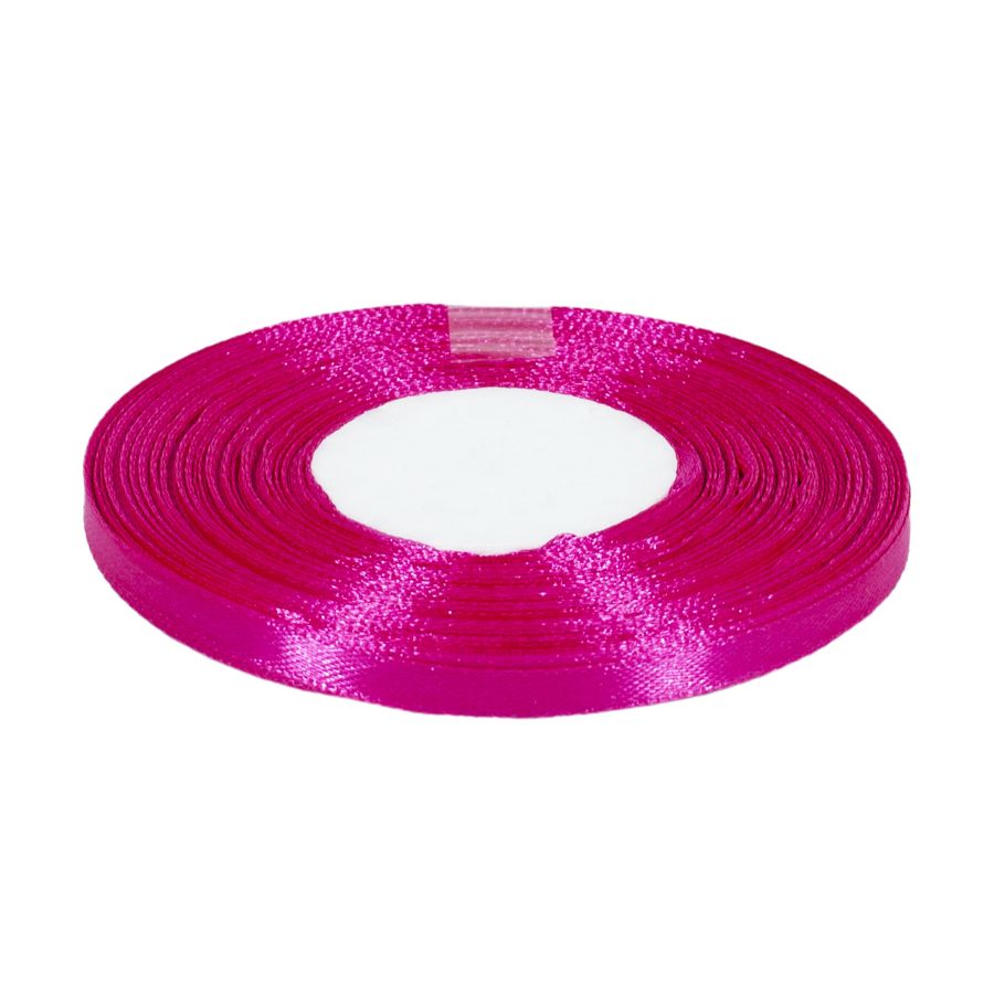 Атласна стрічка малинова LA0633-14, 0.6x33m 10шт Рожевий Unison (LA0633-14)