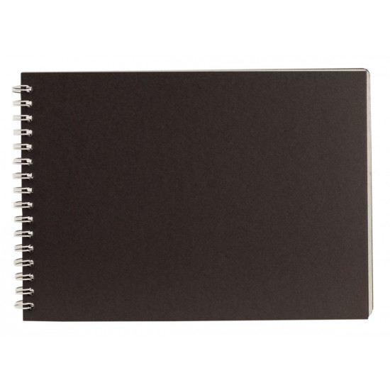 Альбом для малювання на спіралі KRAFT 30 аркушів, 120г/м А5. чорний папір Ofort (BL5130)