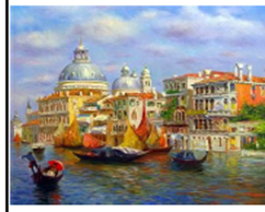 Картина за номерами "Венеція блакитна" 40 * 50см, крас.-акрил, кисть-3шт. (1 * 5) (9410)