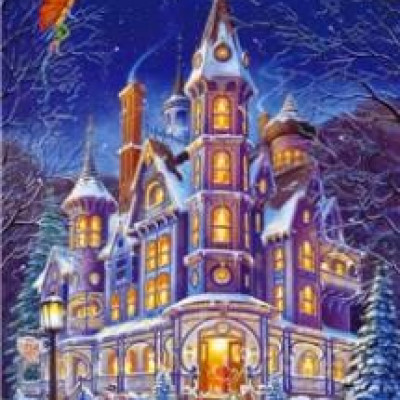 Картина за номерами 40 х 50см  "Казковий зимовий вечір" Різнокольоровий Unison (RSB8102)