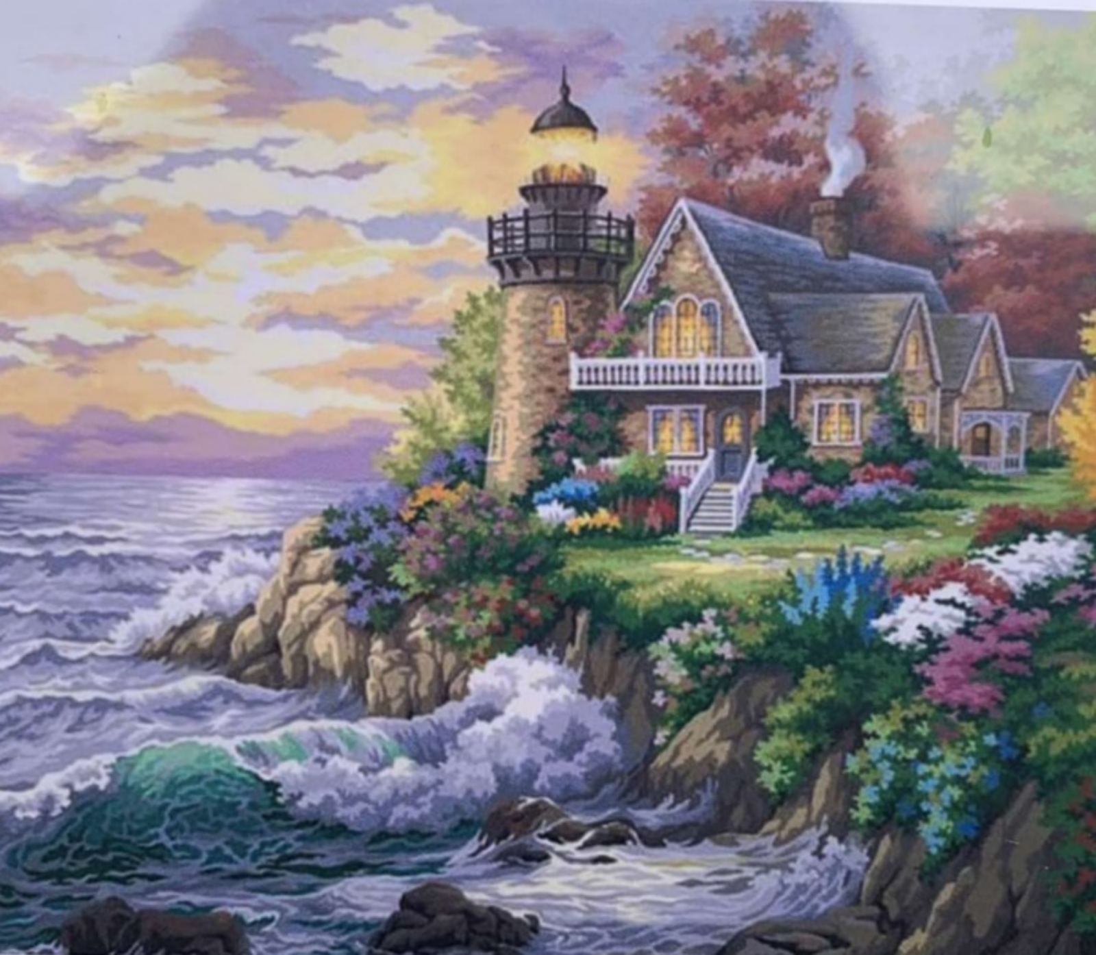 Картина за номерами 30*40см "Будинок біля моря" OPP (полотно на рамі фарб. пензля.) (0019EKTL_O)