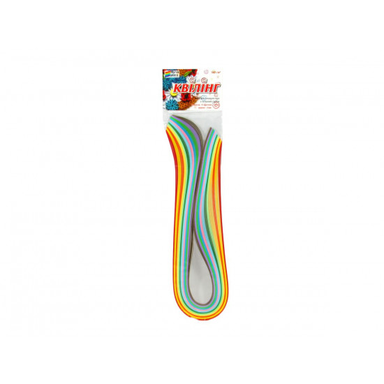 Квиллинг 10мм х 70см, 160г/м², 12 цветов, 101м Разноцветный Unison (Бм 103)