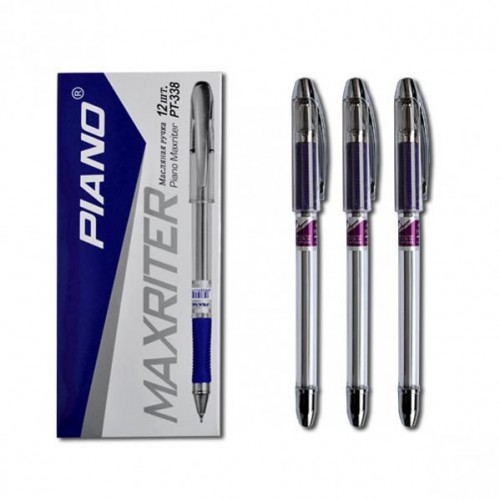 Ручка масляна "Piano" "Maxriter" 0,5 мм синя грип (12шт/уп) Unison (PT-338)