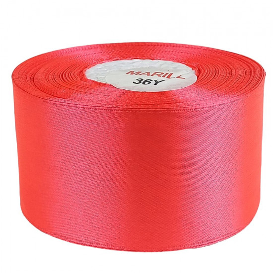 Атласна стрічка 5см (±5мм) x 33м Червоний Marill (LA5033-23)