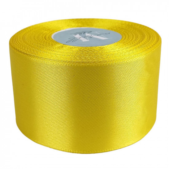 Атласна стрічка 5см (±5мм) x 33м Жовтий Marill (LA5033-15)