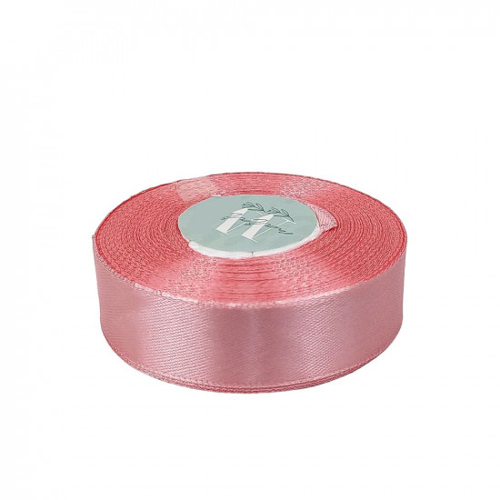 Атласна стрічка 2,5см x 33м Рожевий Marill (LA2533-75)