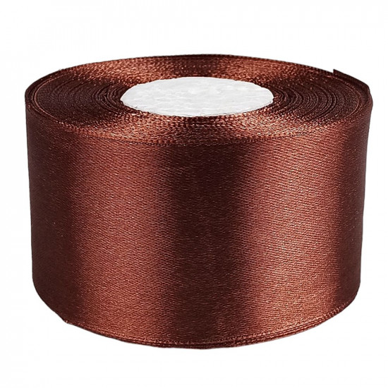 Атласна стрічка 5см (±5мм) x 33м Коричневий Marill (LA5033-31)