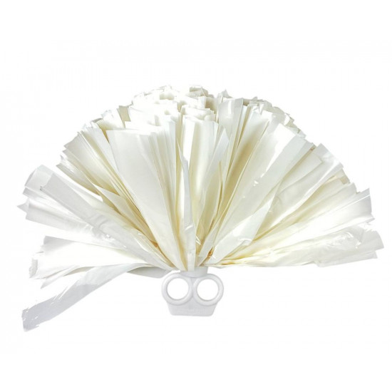 Помпони для танців та чирлідингу на кільцях, білі (0815-200   white)