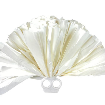 Помпони для танців та чирлідингу на кільцях, білі (0815-200   white)