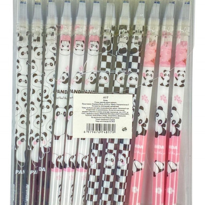 Ручка дитяча, що стирається "Panda" 0,5ммсиня, mix (17A_)