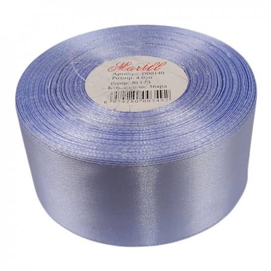 Атласна стрічка 4см (±5мм) x 33м Блакитний Marill (LA4033-173)