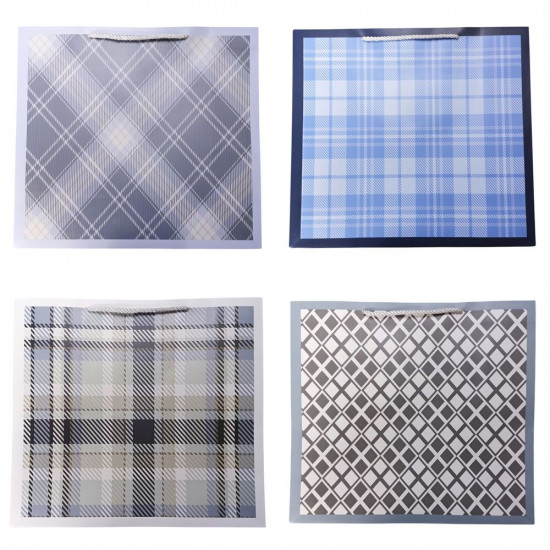 Пакет подарунковий 35,5 х 32 х 14см, 4 дизайни Різнокольоровий Unison (ZJD11000-01690-a-b-c-d)