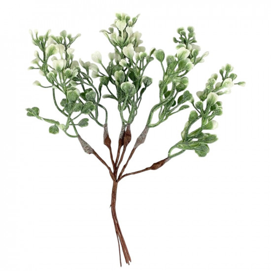 Добавка гілочка  9 х 2 см, зелено-біла (6 шт) (с30614)