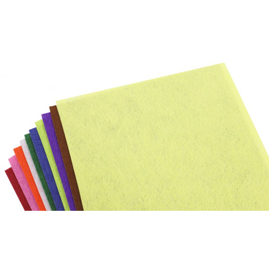 Фетр 20 х 30см, 1,2мм, 10 аркушів, MIX Різнокольоровий Unison (170HQMIX-3)