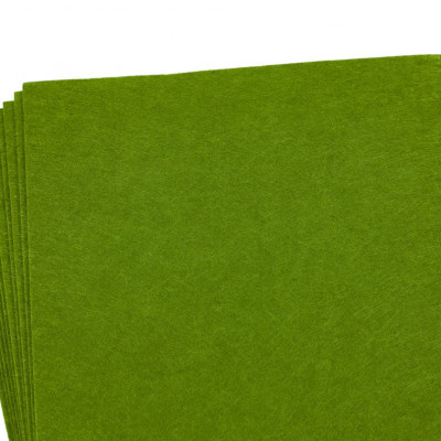 Фетр 20 х 30см, 1,2мм, 10 листів, хакі Зелений Unison (170HQ-062)