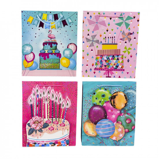 Пакет подарочный 210гр, 31 x 42 x 12см (12шт/уп) Разноцветный Unison (YM 8037-L)