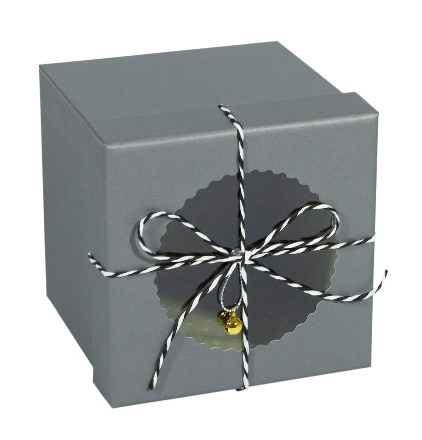 Коробка подарочная 11,5 х 11,5 х 11,5см (4шт/уп) Серый Unison (PG18-3)