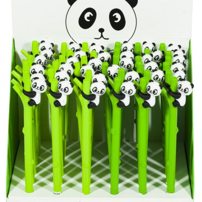 Ручка дитяча, 0,7мм, синя,  панда (36шт/уп) Unison (ZF1750)