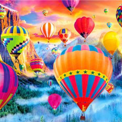 Картина за номерами 40 х 50см "Повітряні кулі" Різнокольоровий Unison (RA3577)